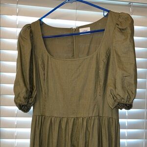 Aritzia Sage Green Long Sleeve Dress